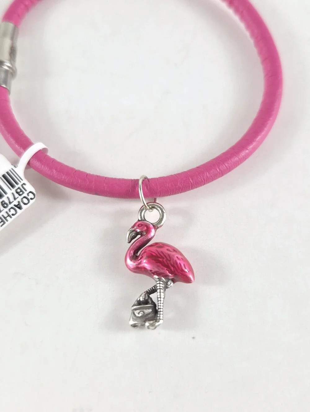 Brighton Coachella Pink Flamingo Charm Leather Bracelet NWT - Picture 4 of 7